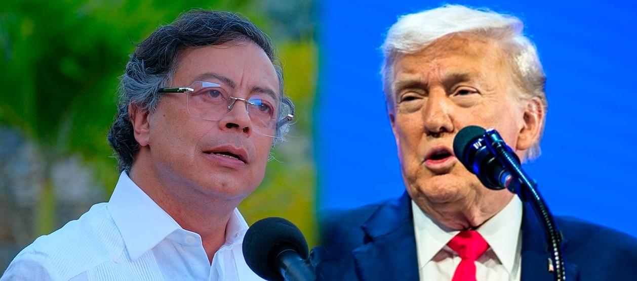 Los presidentes Gustavo Petro y Donald Trump.