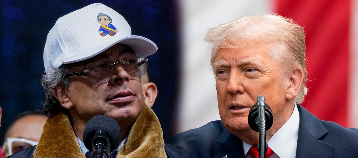 Gustavo Petro y Donald Trump.