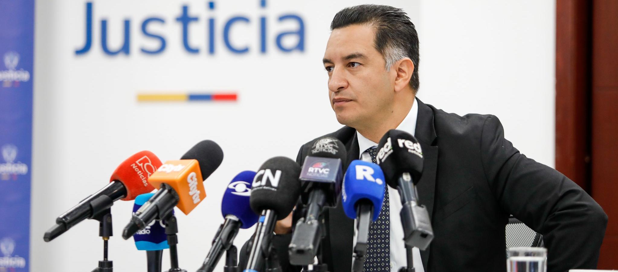 El Ministro de Justicia, Andrés Idárraga Franco.