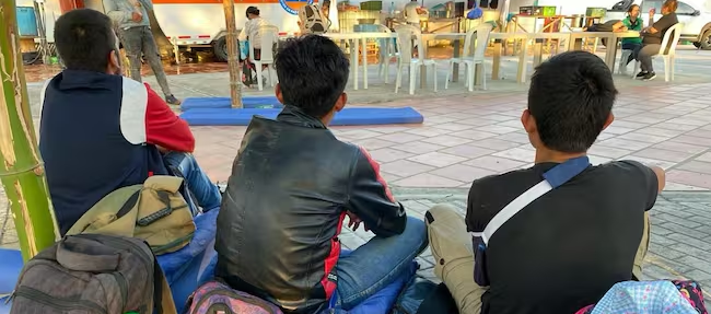 Imagen de referencia de desplazados.