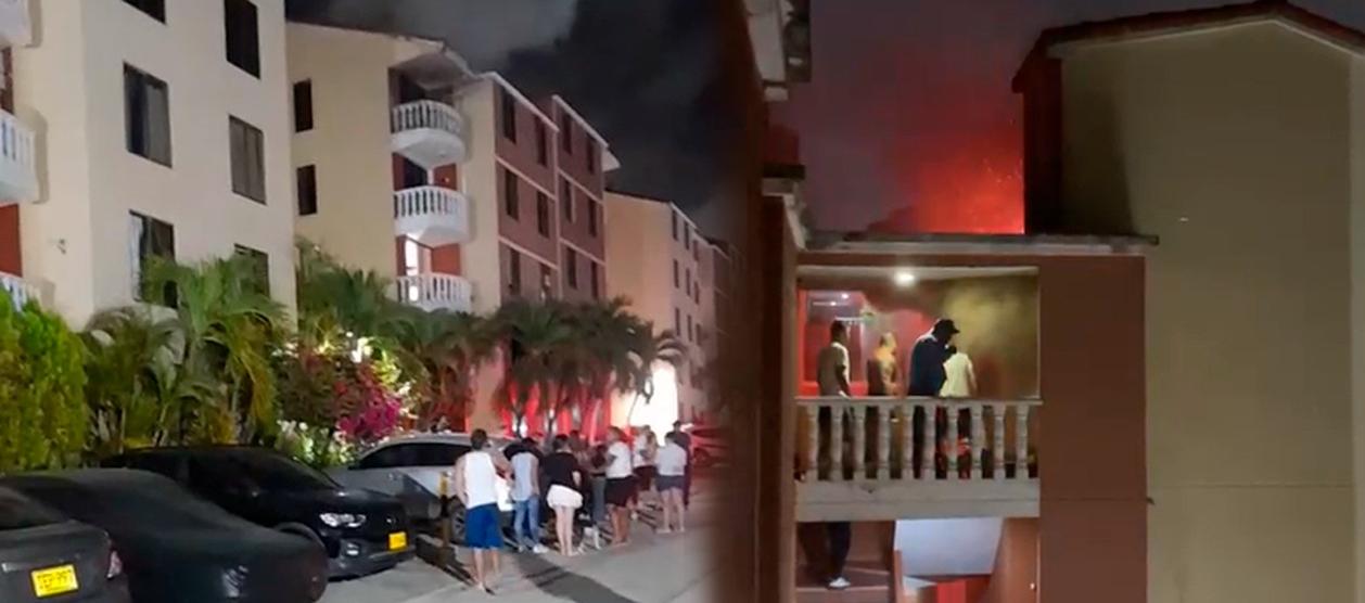 Momento en que se presentó la conflagración. 