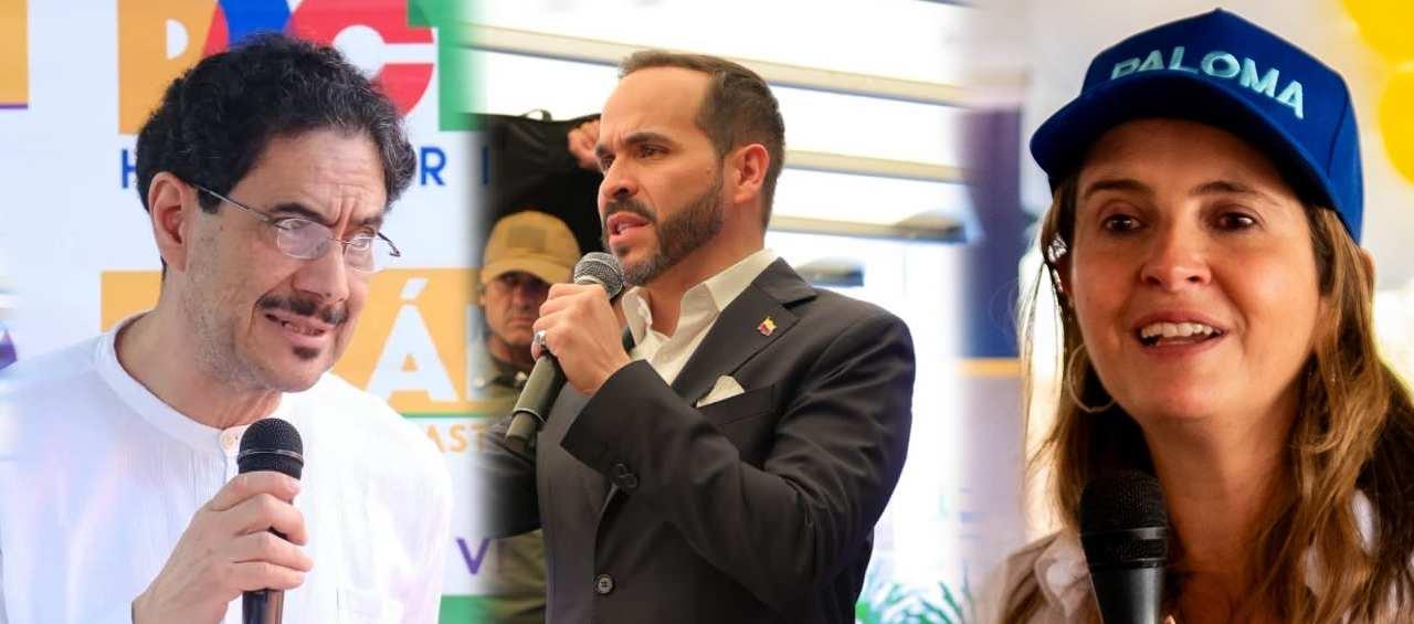 Iván Cepeda, Abelardo De La Espriella y Paloma Valencia.