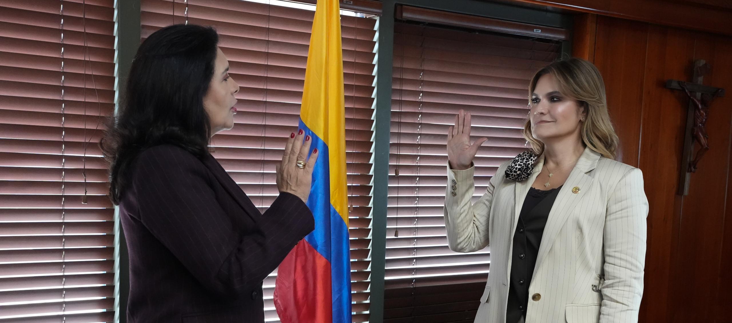 Las magistradas Mary Lucero Novoa Moreno y Claudia Expósito Vélez. 