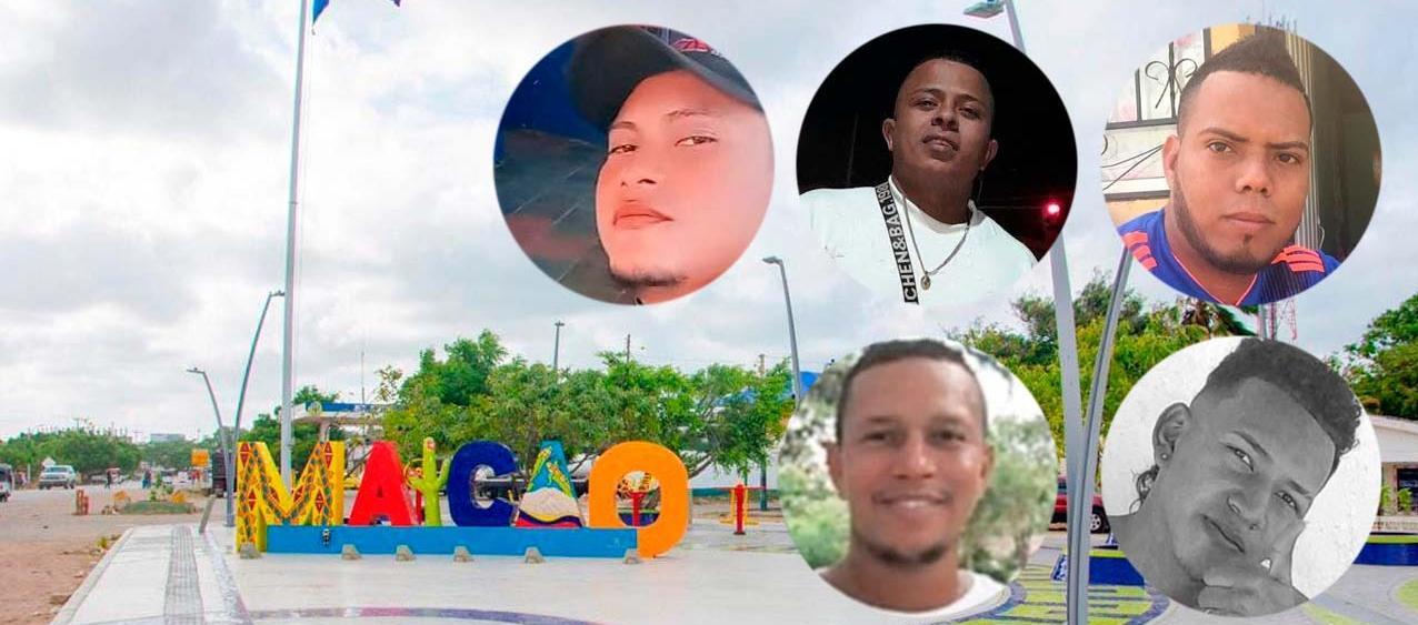 Las cinco personas asesinadas en Maicao. 