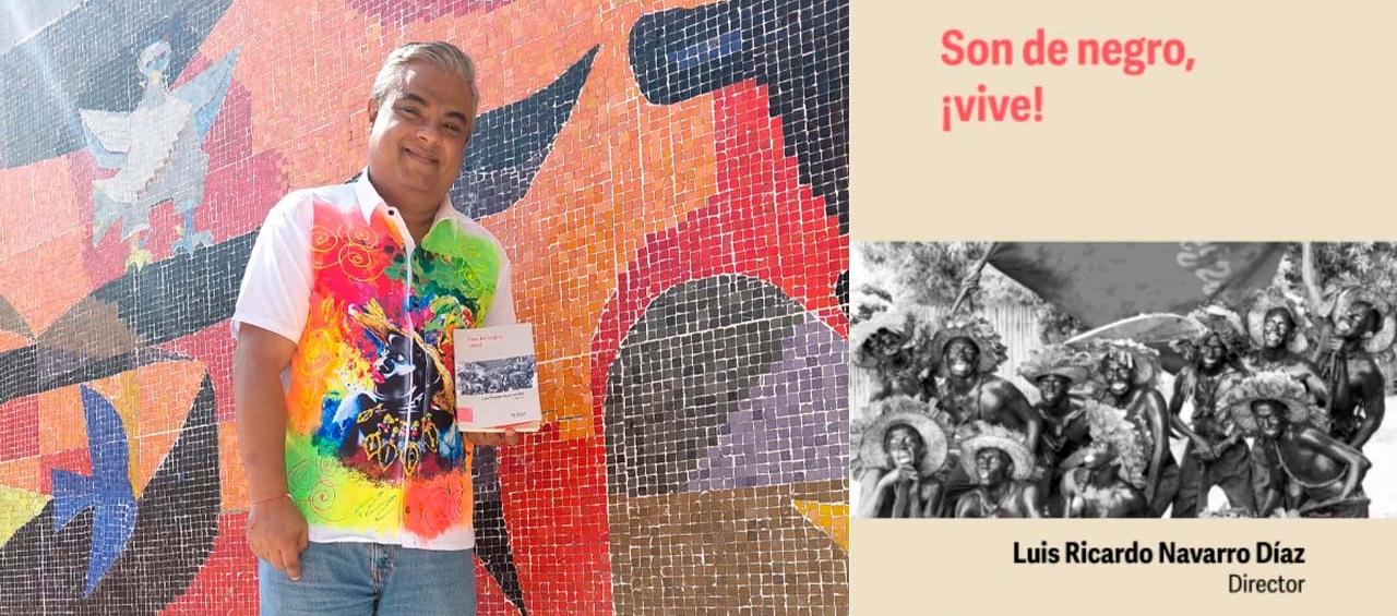  Luis Ricardo Navarro Díaz y la portada del libro que dirigió. 