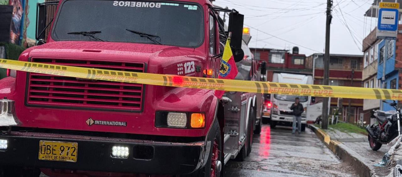 Lugar de la explosión en Bogotá