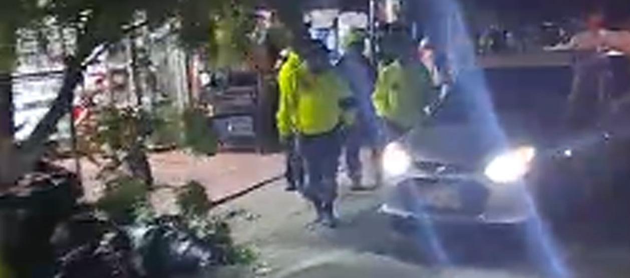 Lugar del atentado en Galapa