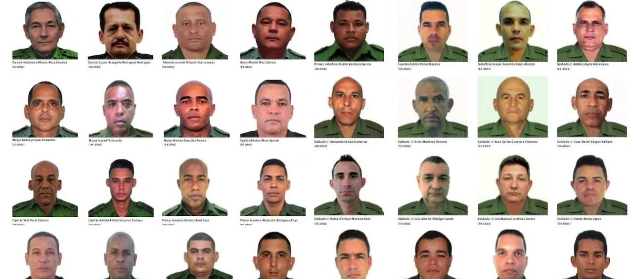 Los militares muertos.