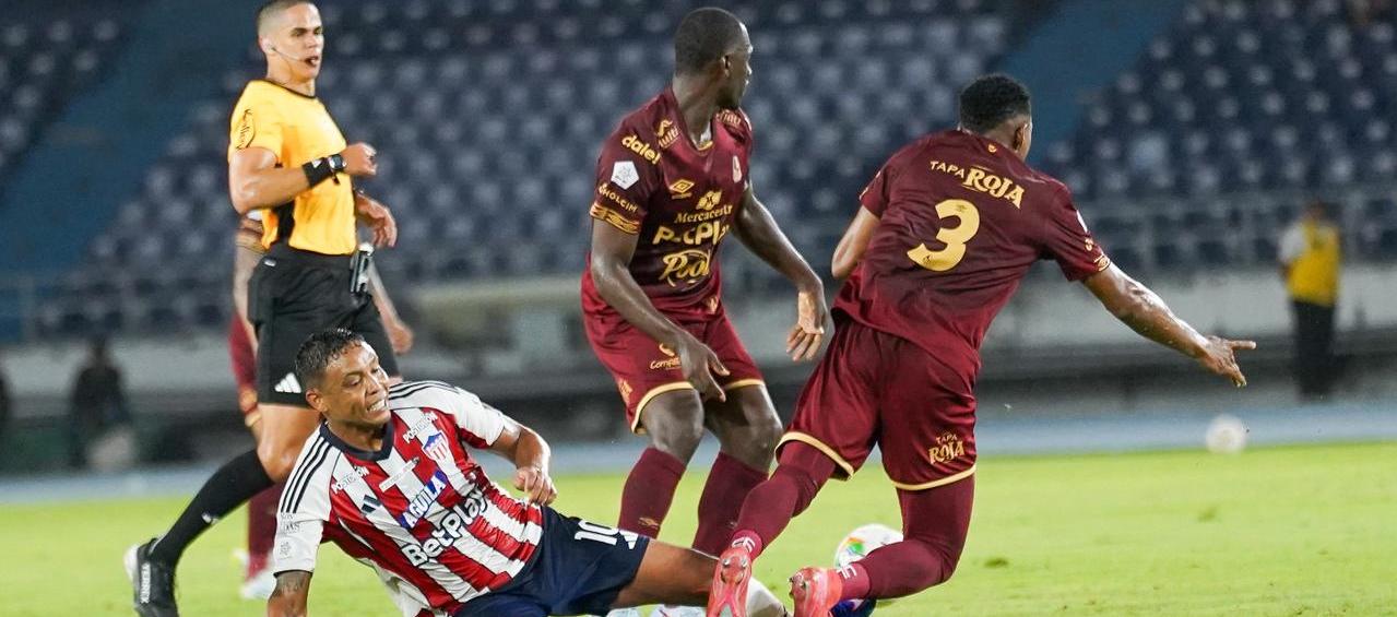 Luis Fernando Muriel en su primer partido con Junior.