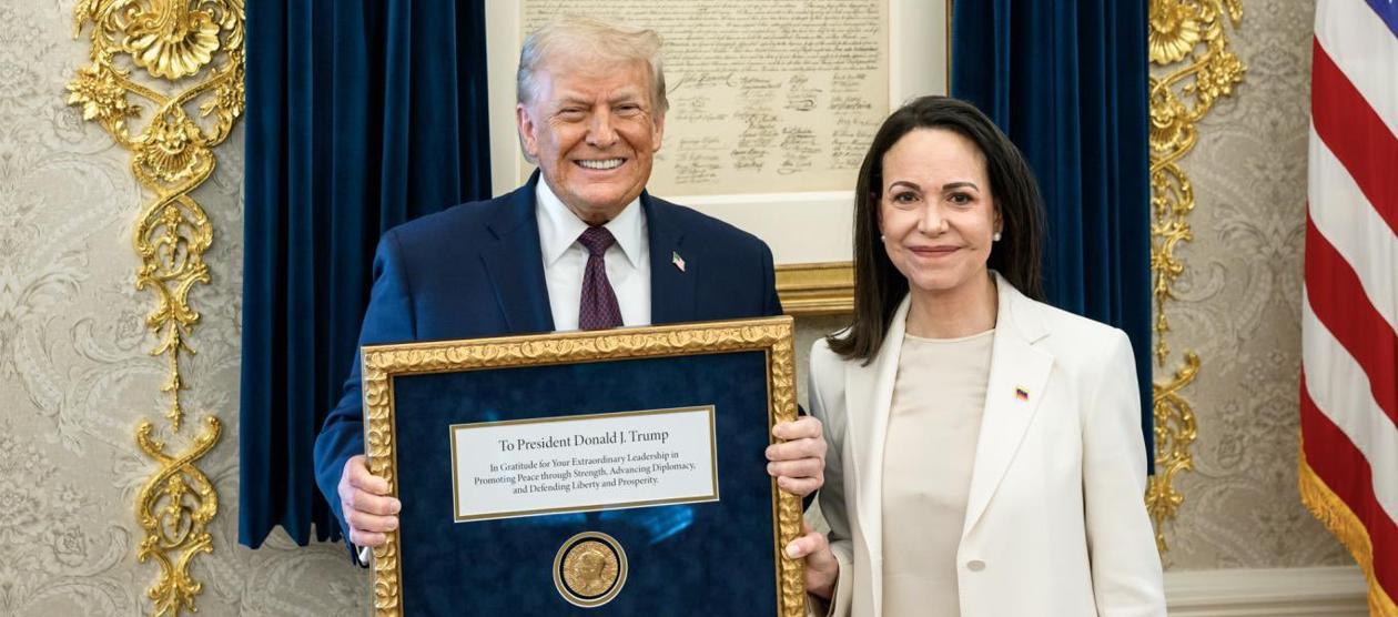 Donald Trump y María Corina Machado.
