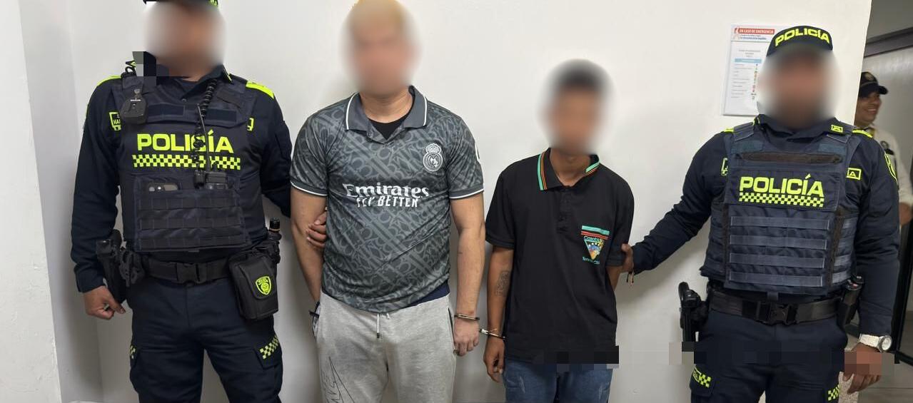Los dos hombres fueron capturados por unidades de la Policía Nacional. 
