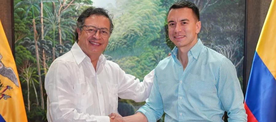 Los Presidentes de Colombia, Gustavo Petro, y de Ecuador, Daniel Noboa.