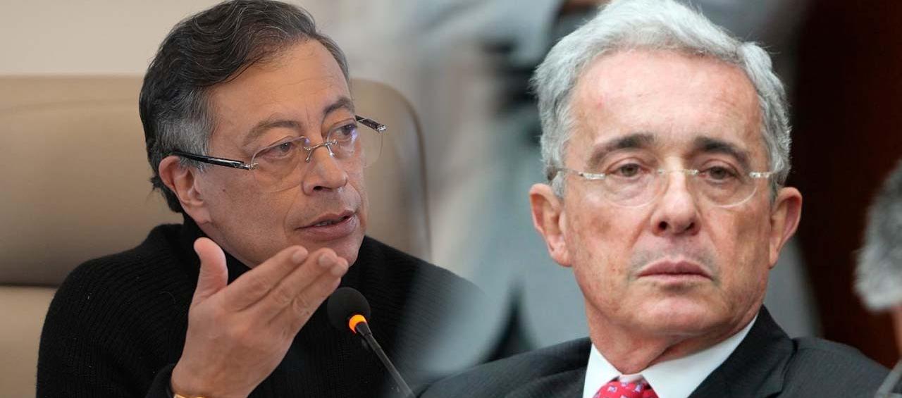 Gustavo Petro y Álvaro Uribe Vélez.