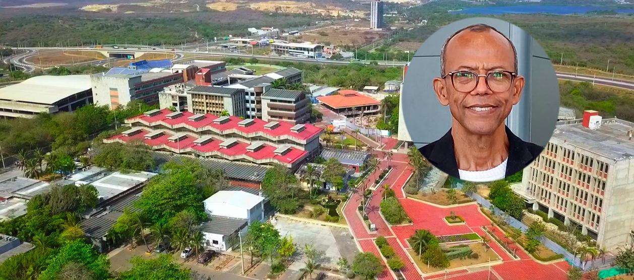 Universidad del Atlántico y el rector encargado Rafael Castillo (círculo). 