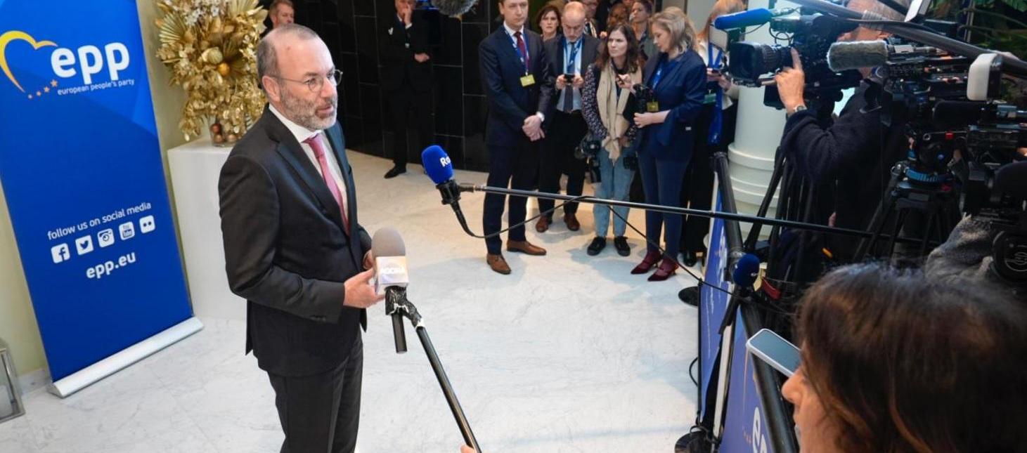 El presidente del grupo popular, Manfred Weber.