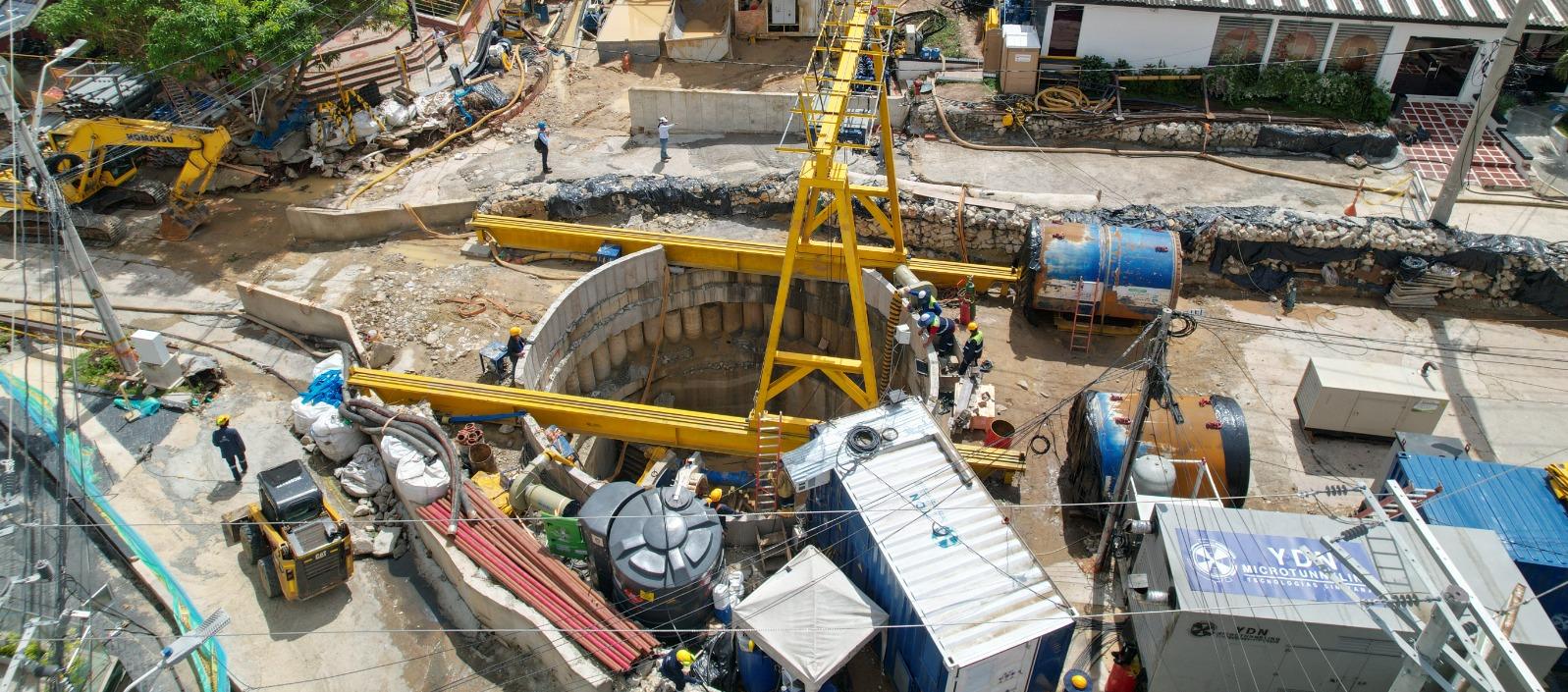 Avance de obras en el arroyo de la calle 85.