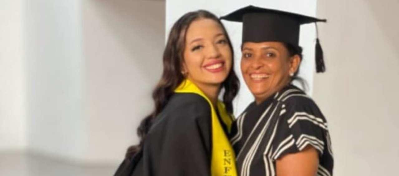 Ana Corina Morales y su mamá, Yohana Rodríguez. 