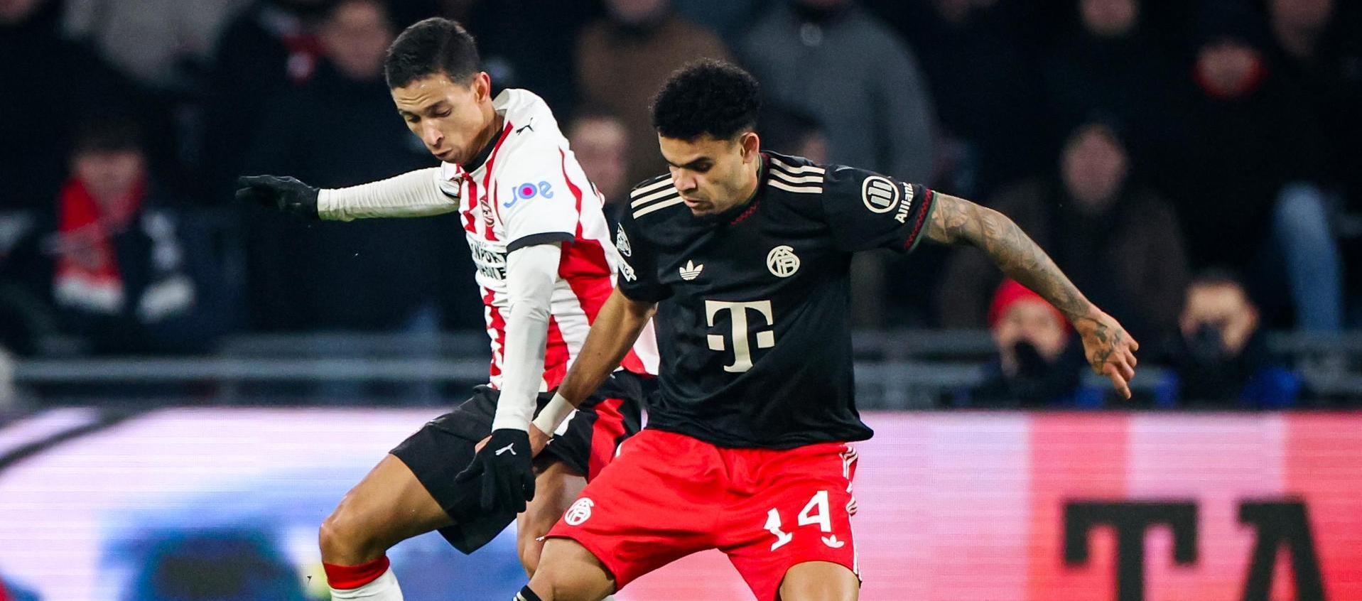 Luis Díaz en acción durante el encuentro.