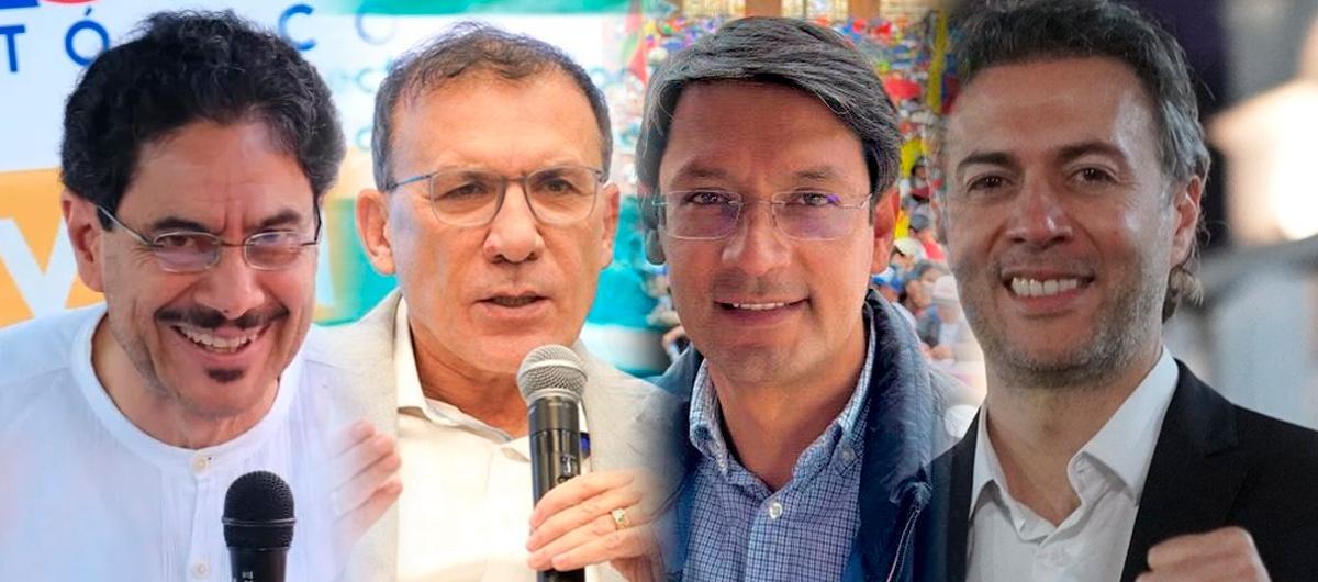 Iván Cepeda, Roy Barreras, Camilo Romero y Daniel Quintero.