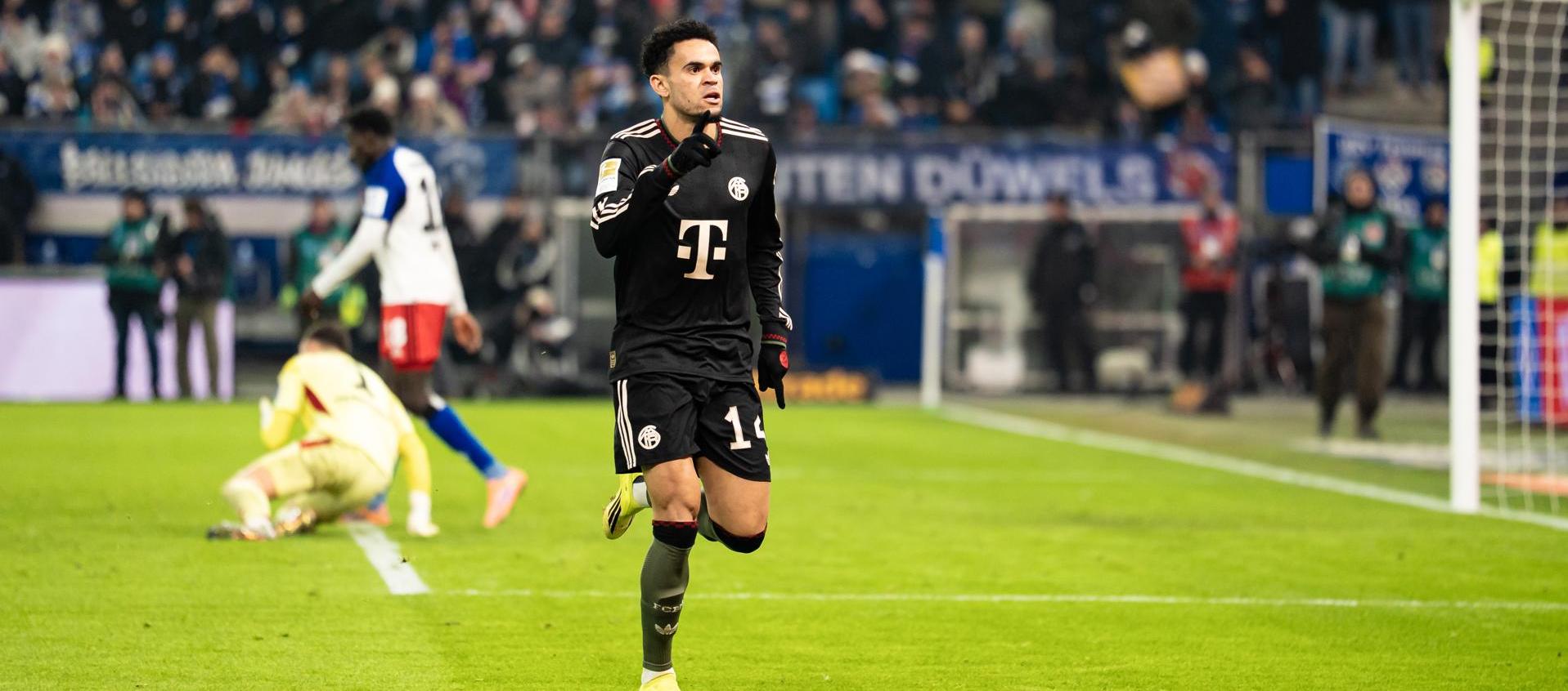 Luis Díaz celebrando su gol.
