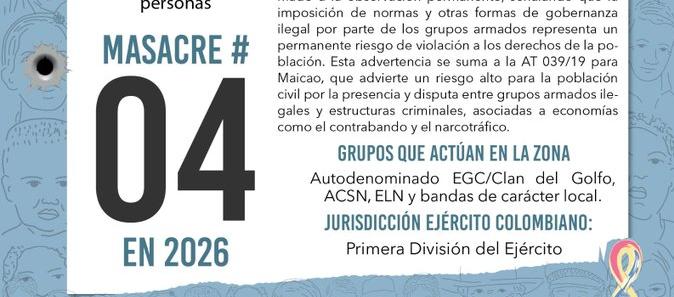 La masacre ocurrió en la noche del viernes en ese municipio de La Guajira. 