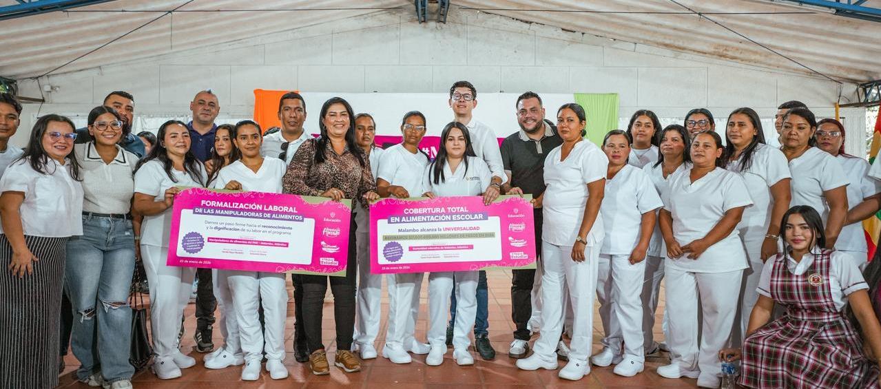 Ministro de Educación, Daniel Rojas, entrega recursos en Malambo para el PAE.