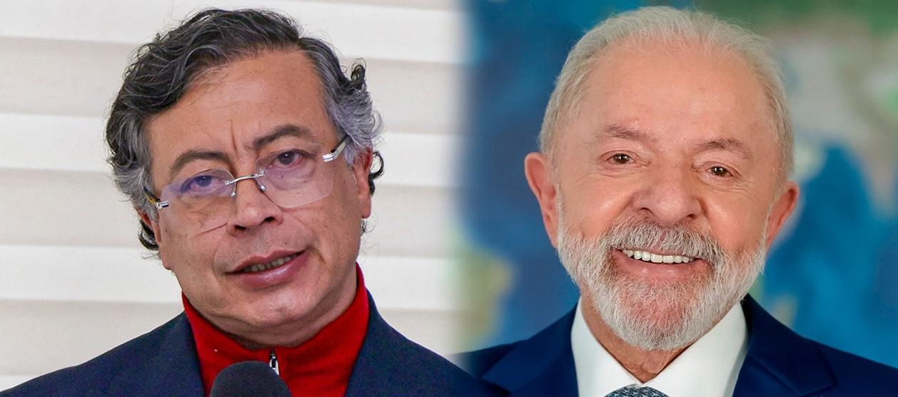 Gustavo Petro y Luiz Inácio Lula da Silva, presidentes de Colombia y Brasil.