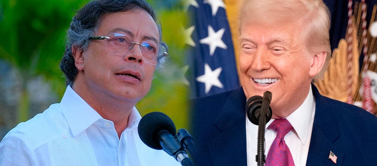 Presidentes Gustavo Petro y Donald Trump.