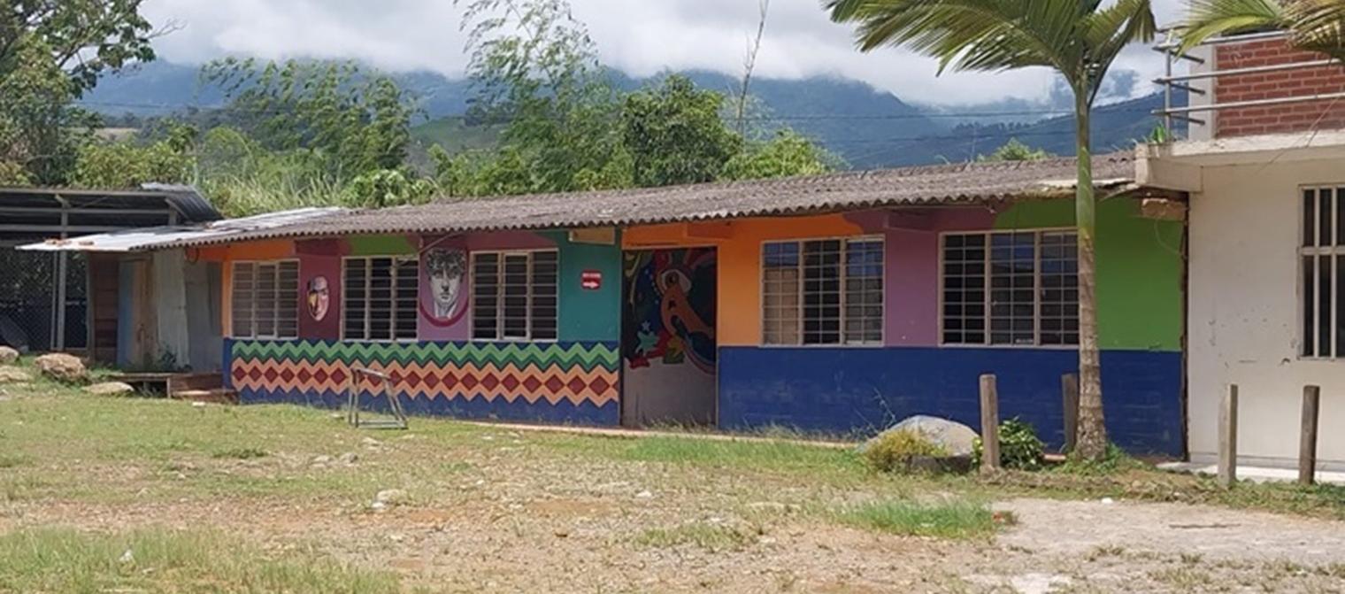 Colegio en El Plateado, en el Cauca. 