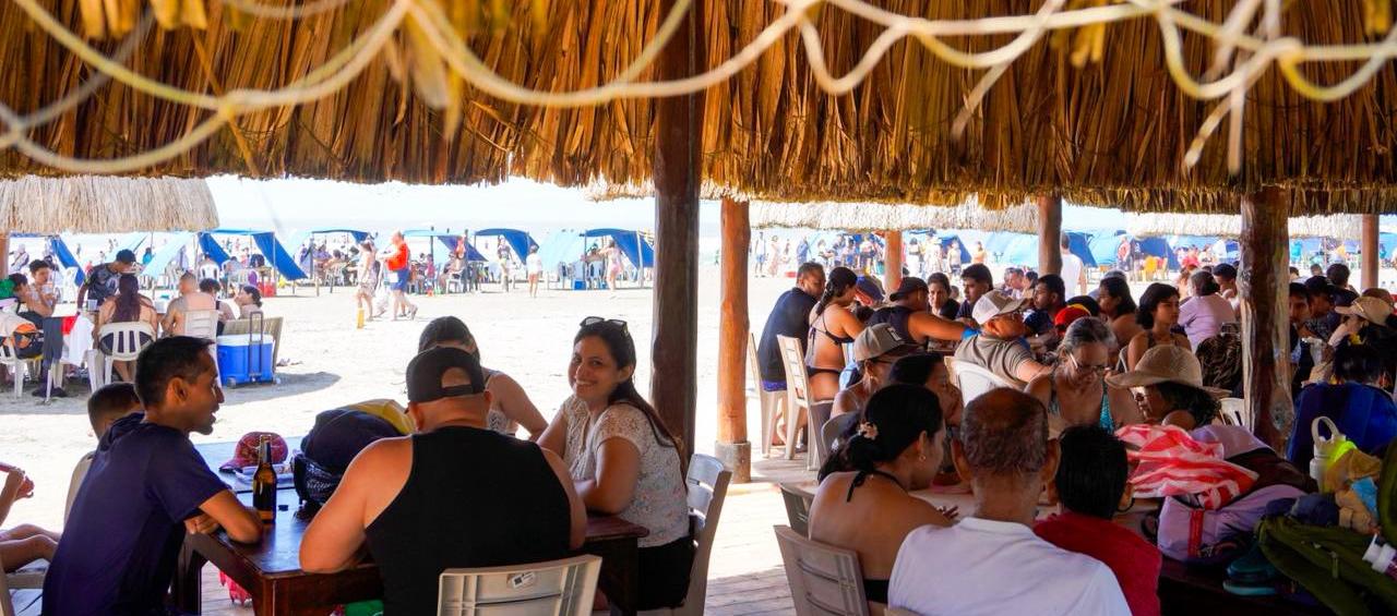 Visitantes de las playas en Atlántico. 