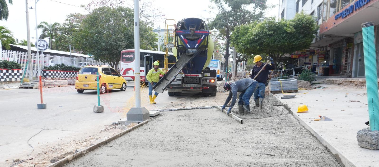 Trabajos en la calle 72 entre 54 y 60.