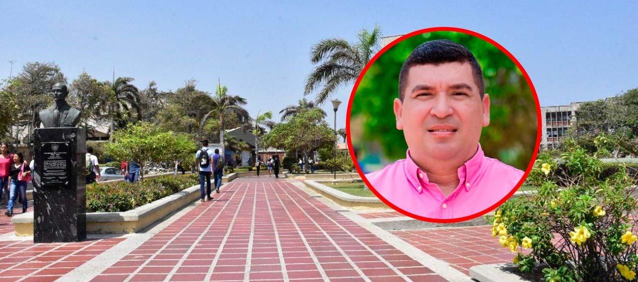 Universidad del Atlántico y Salomón Mejía (círculo).