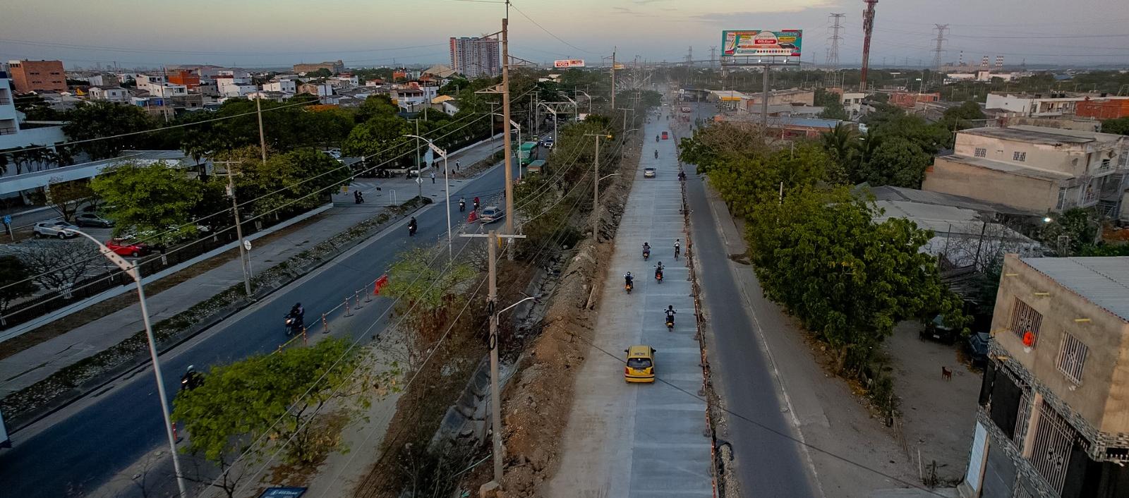 Panorámica de la avenida Circunvalar, en Soledad. 
