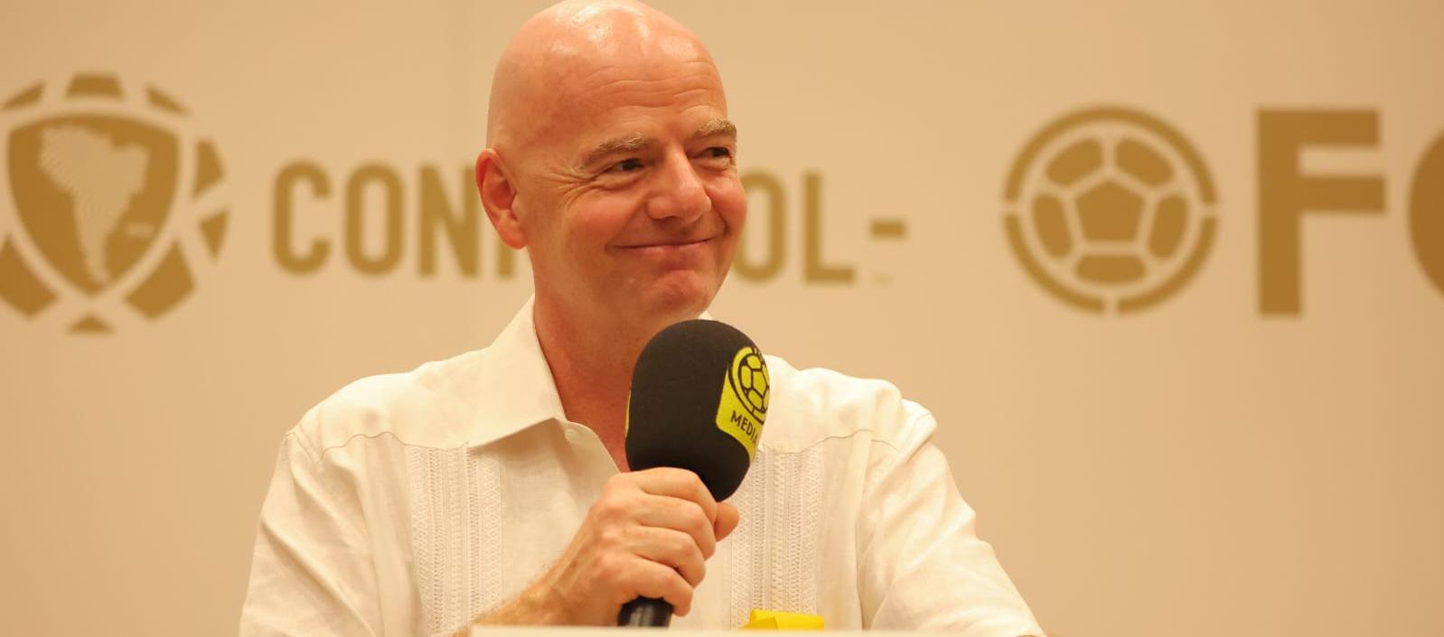 Gianni Infantino, presidente de la Fifa, estuvo este martes en Barranquilla.