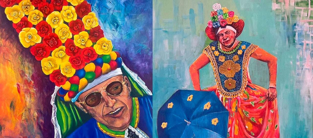 Obras de Carlos Meza y Jaime Castillo.