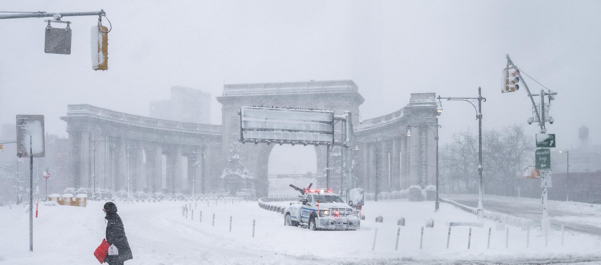 Tormenta de nieve en Nueva York.