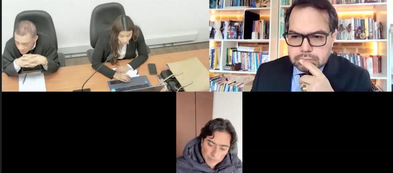 Aspecto de la audiencia de este lunes. 