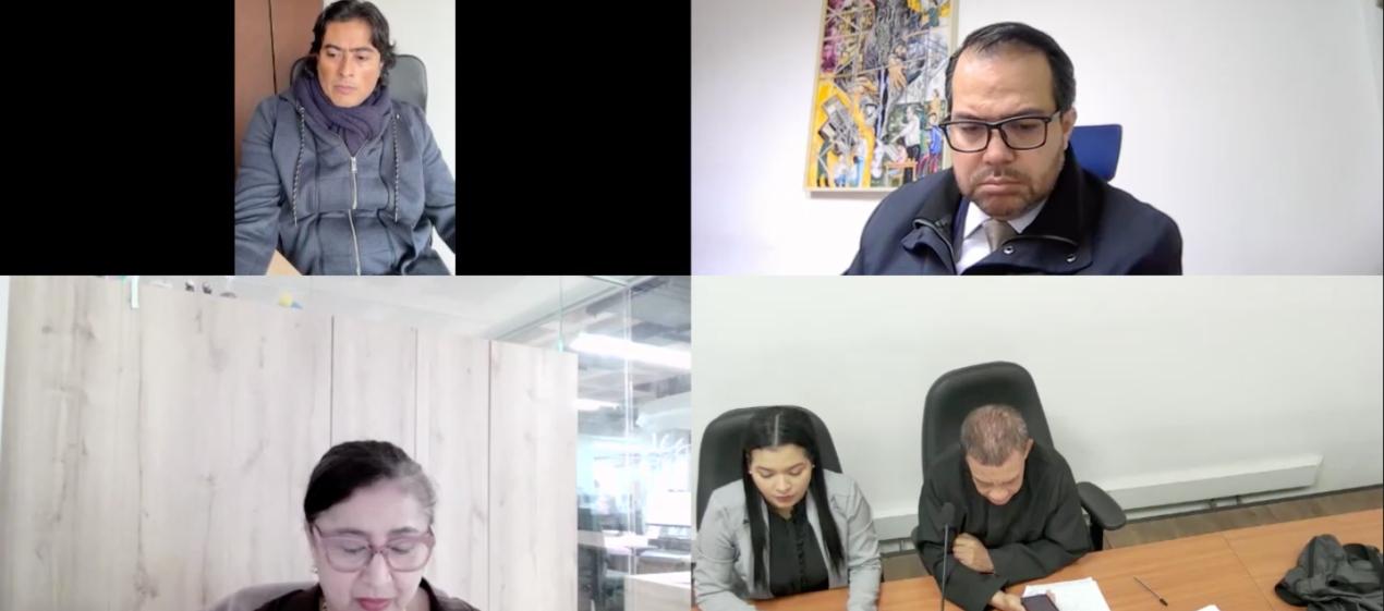 Aspecto de la audiencia preparatoria a juicio contra Nicolás Petro este martes. 