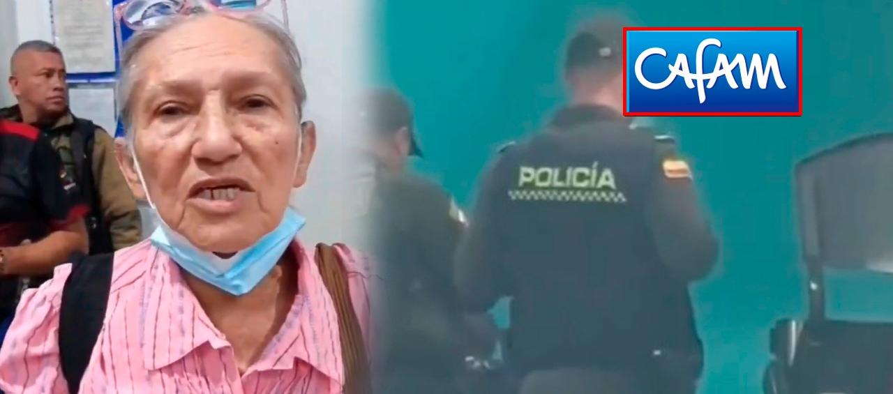 Cecilia Quintero minutos antes de fallecer en el dispensario de Cafam. 