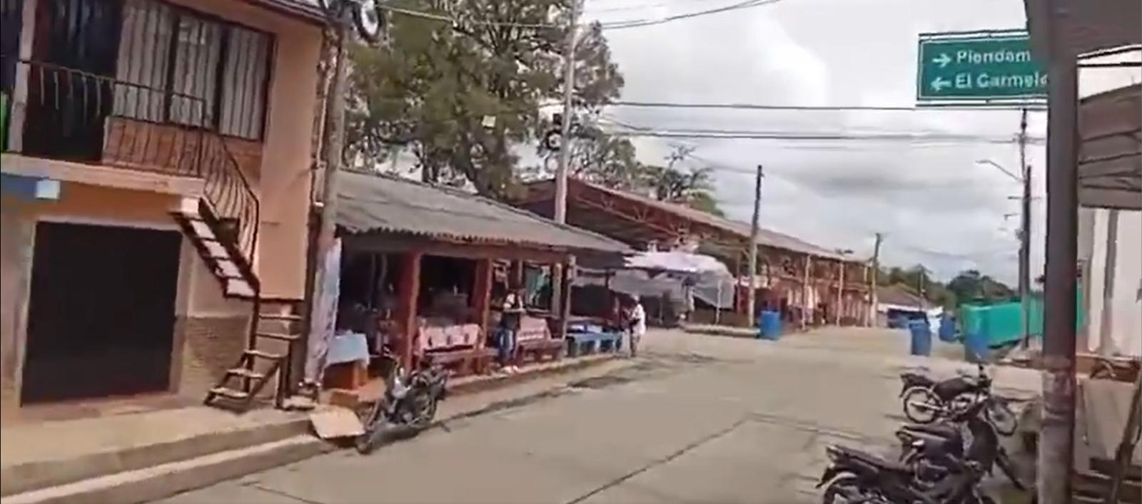 Zona del ataque en Cajibío, Cauca.