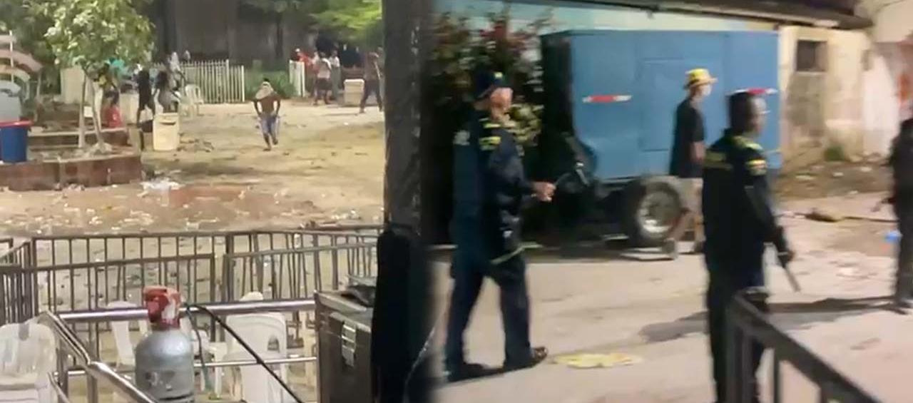 Enfrentamiento en Campo de la Cruz. 