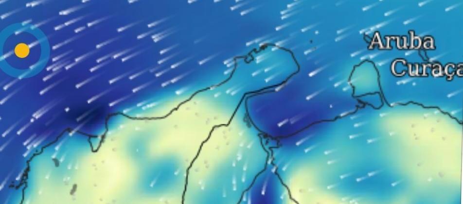 Condición  meteomarina esta noche en el Caribe