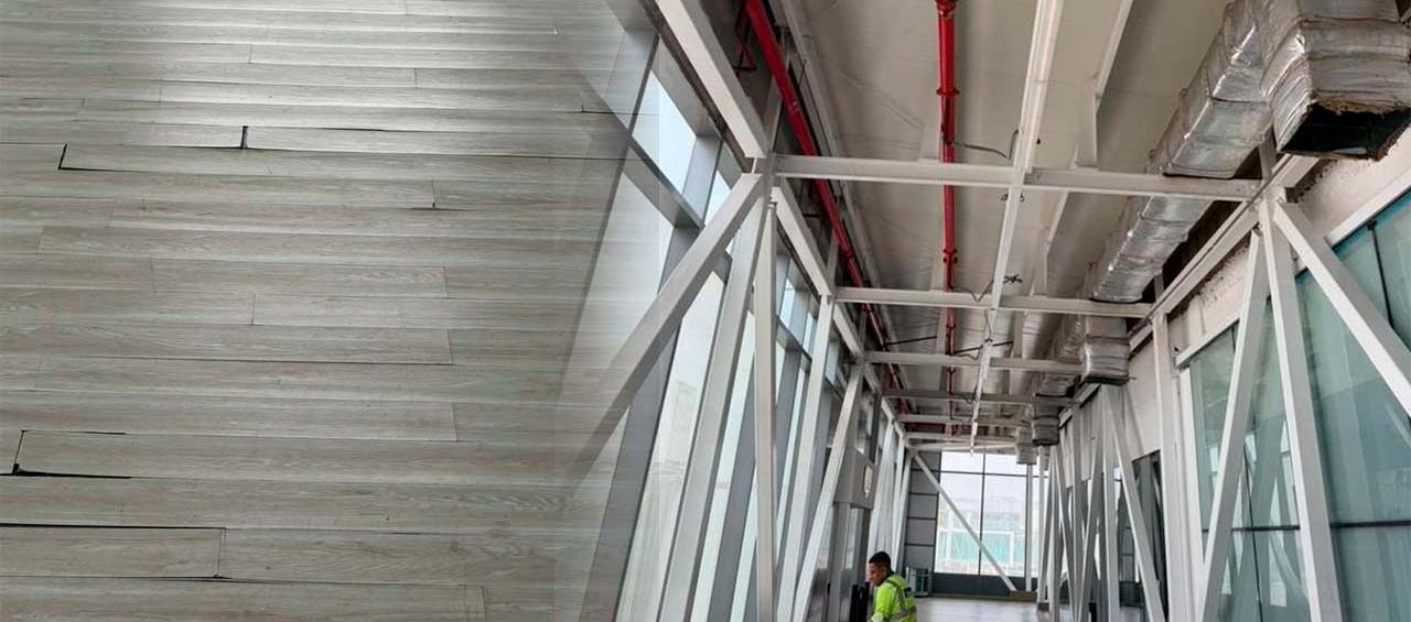 Los daños que presenta el aeropuerto.