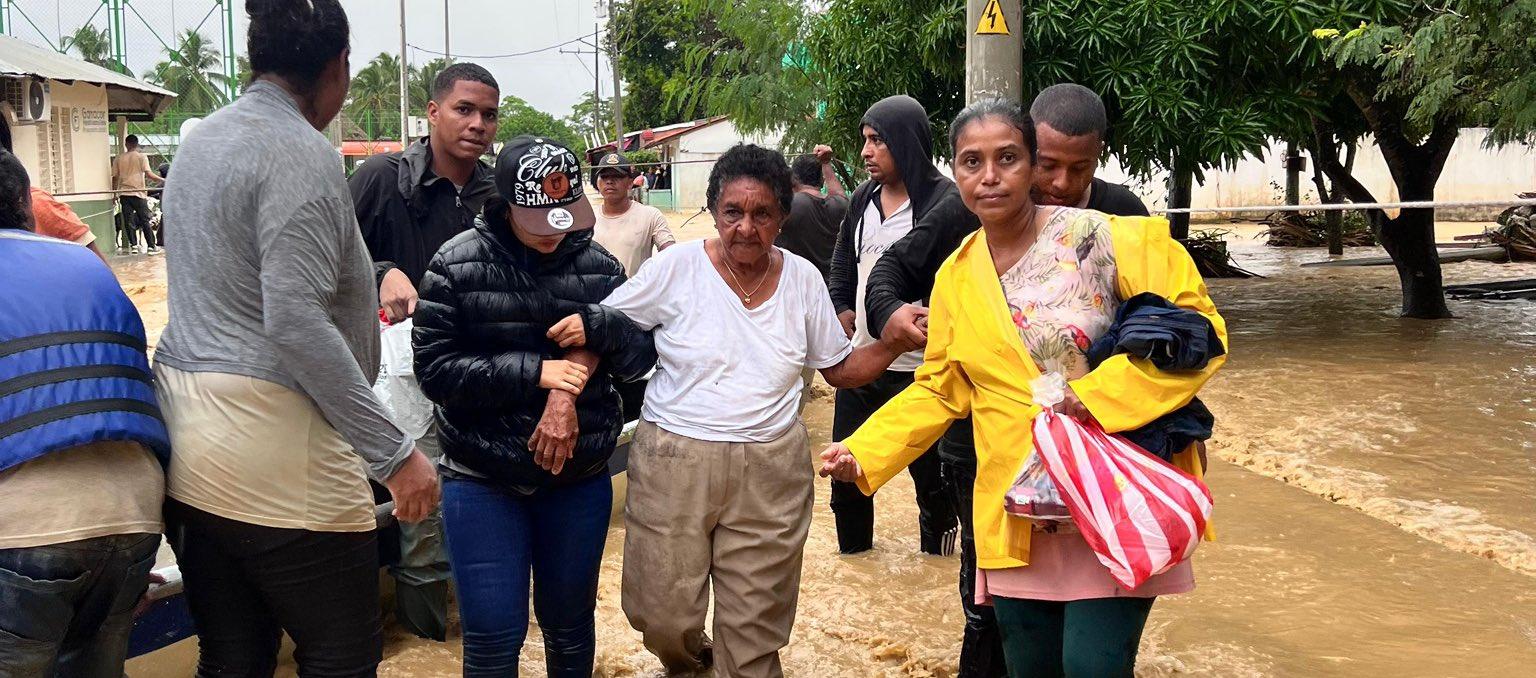 Damnificados por fuertes lluvias.