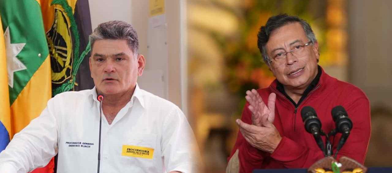 El Procurador Gregorio Eljach y el Presidente Petro.
