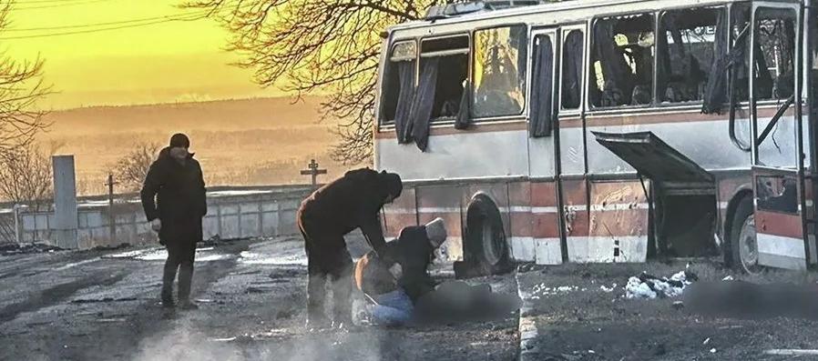 Escena del ataque en  Pavlograd