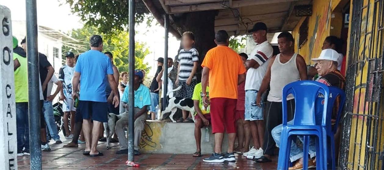 Lugar del homicidio en el barrio La Ceiba