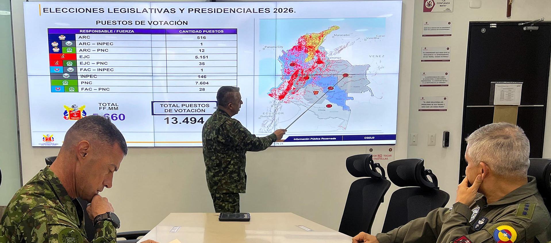 Reunión de los altos mandos militares ultimando detalles para Plan Democracia de este 8 de marzo. 