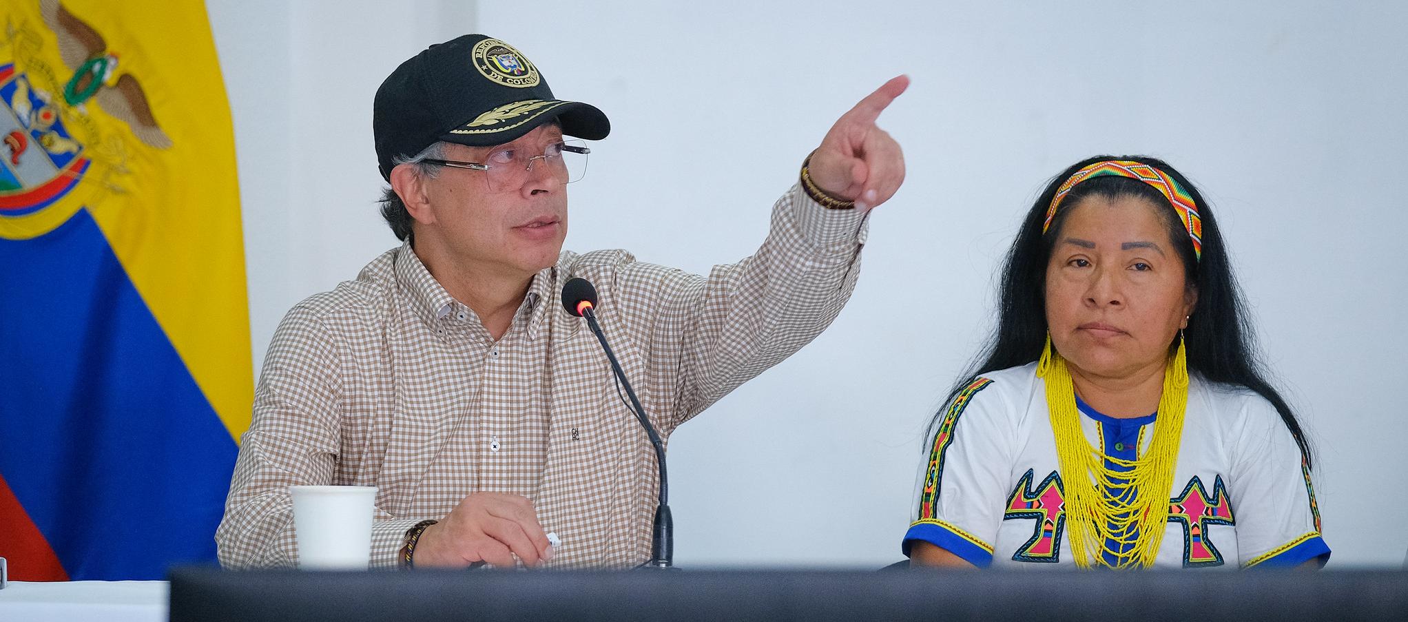 El Presidente Gustavo Petro en el consejo de ministros en Montería. 