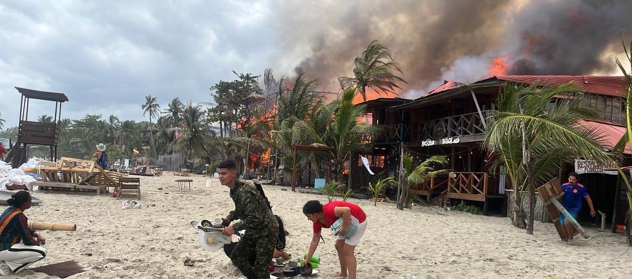 Incendio en Mendihuaca
